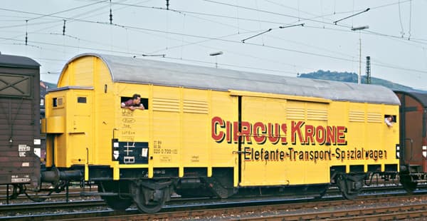 Elefanten-Transportwagen in Spur 1