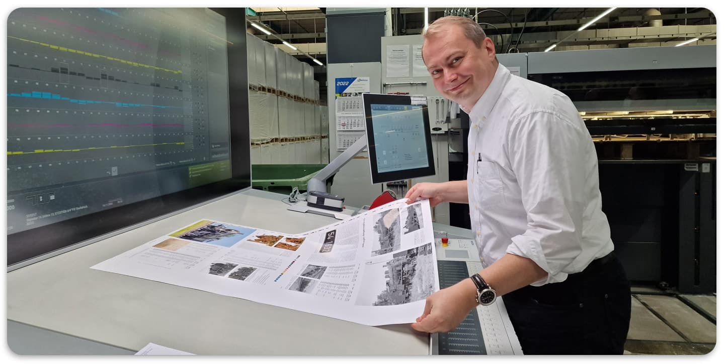 Druckkontrolle unseres Buches - Entlang der Schiene