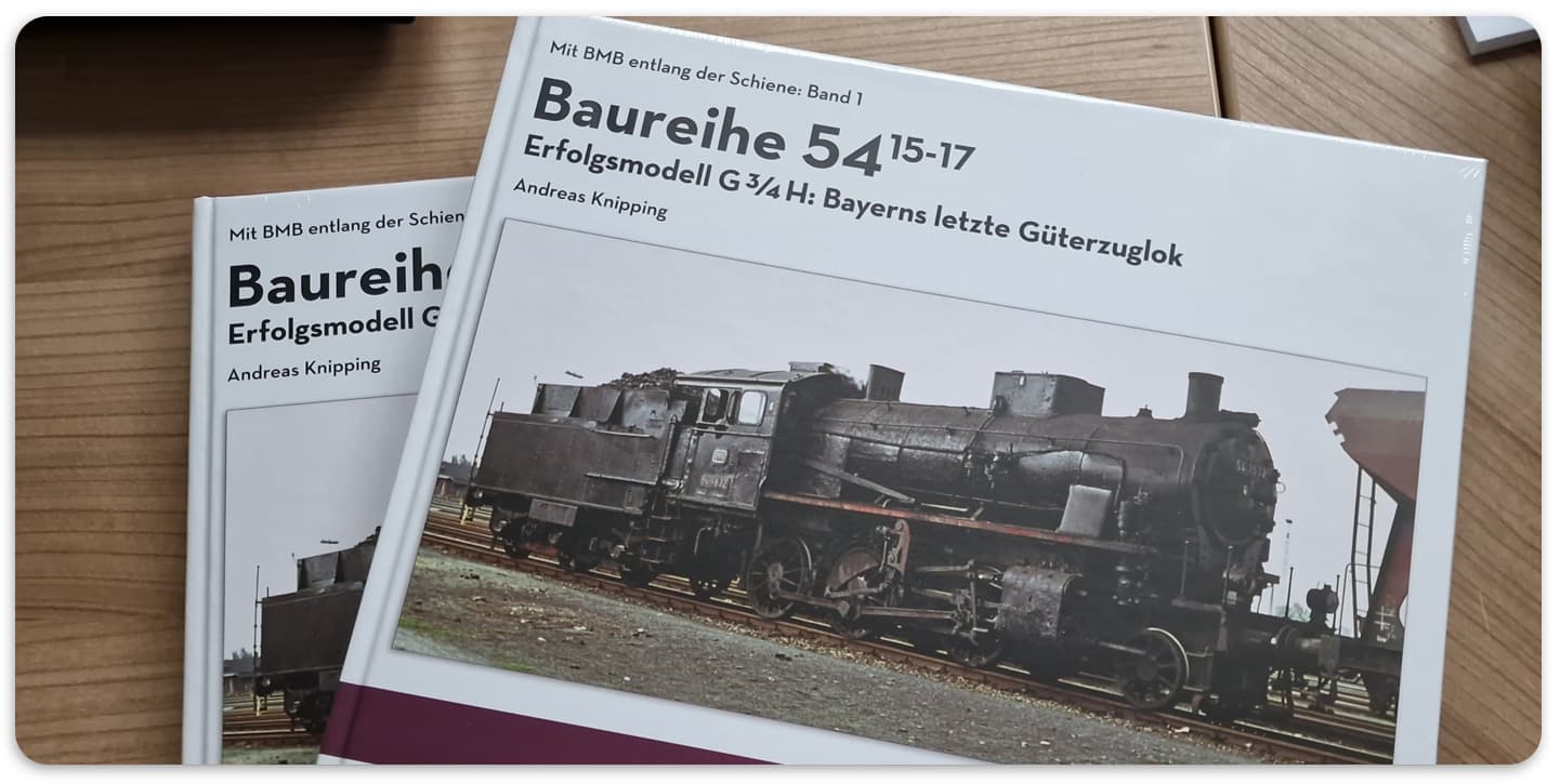 Druckkontrolle unseres Buches - Entlang der Schiene