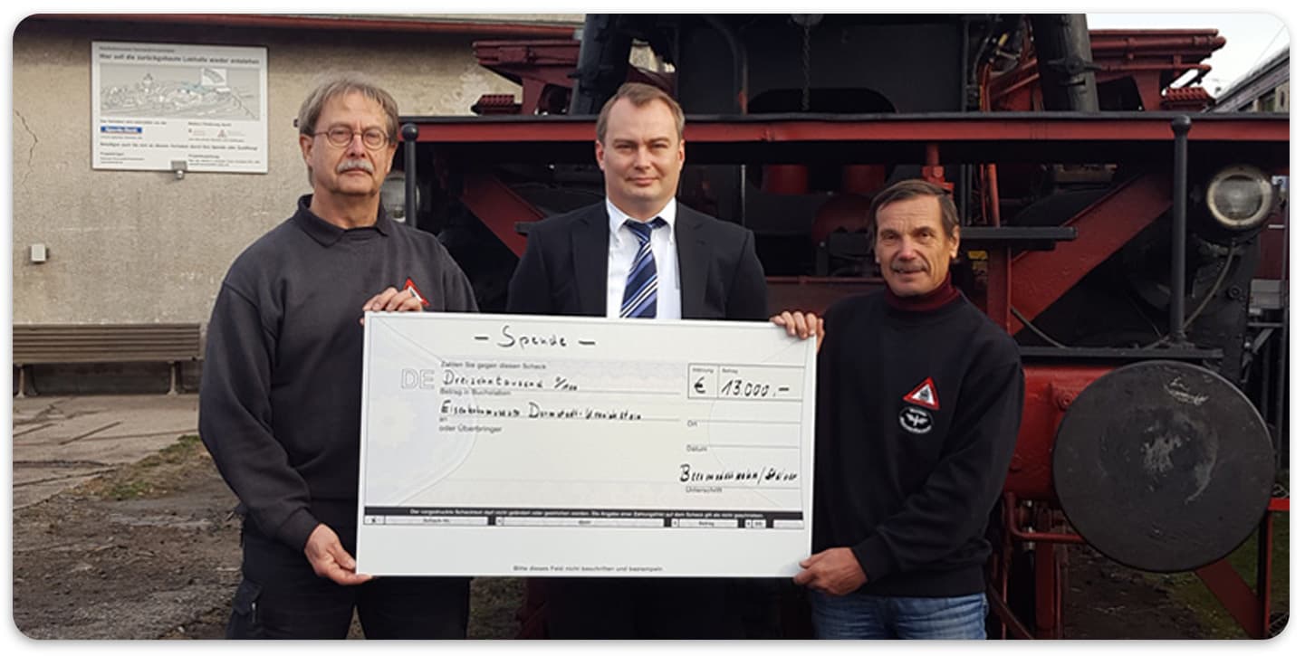 Spendenübergabe an das Eisenbahnmuseum Darmstadt-Kranichstein Darmstadt
